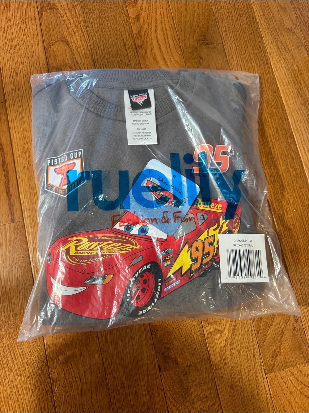 Disney Lightning McQueen Graphic Tee - Dark Gray, Red, Blue, Yellow